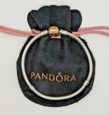 Genuine Pandora Moments Snake Chain Bracelet with Rose Gold Clasp 18 cm ALE R