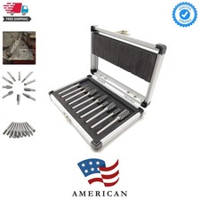 10Pcs Carbide Burrs Set 1/4" Shank, Double Cut Die Grinder Bits, Assorted Sol...