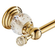 Best WINCASE Gold Towel Bar, Adjustable Crystal Holder, Golden Finished Bathroom