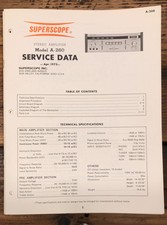 Superscope A-260 Amplifier  Service Manual *Original*