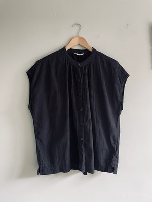 Toast Boxy Fit Japanese Workwear Style Blouse Relax Black Cotton  Uk 18 ' Flaw'