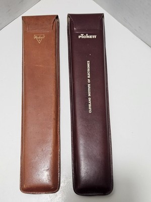(2) Vintage Pickett Slide Rules Model: N1010-ES Trig & N-515-T with Leather Case