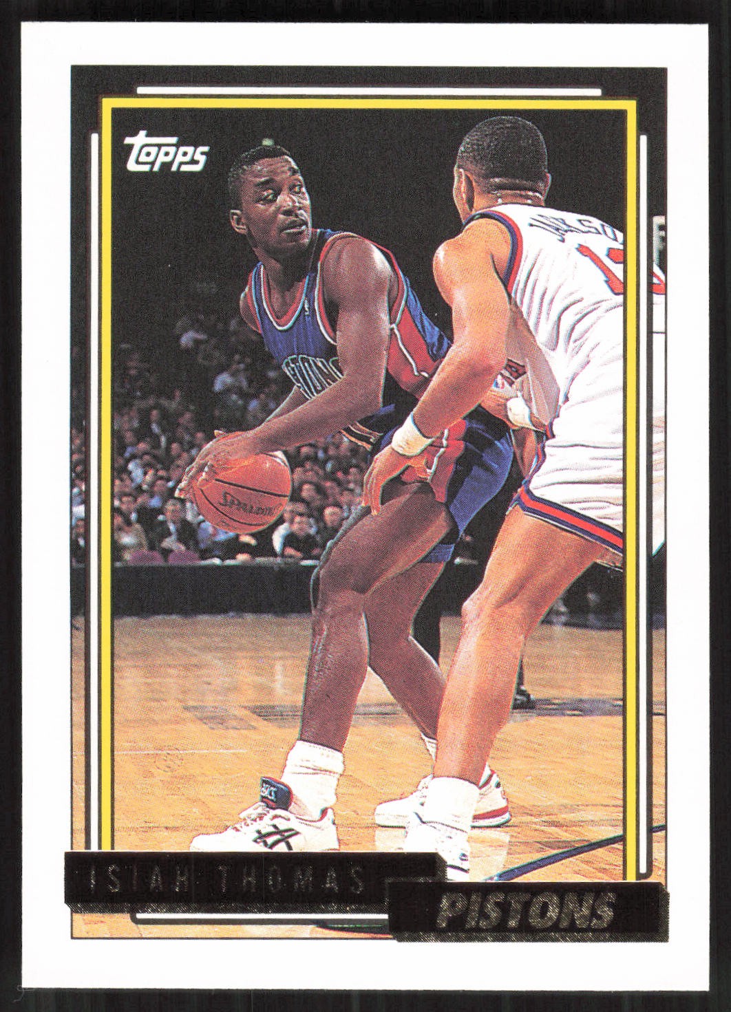 Isiah Thomas, 1992-93 Topps Gold, #331, Detroit Pistons,
