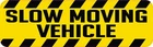 StickerTalk Slow Moving Vehicle Warning Vinyl Sticker 10x3 inches