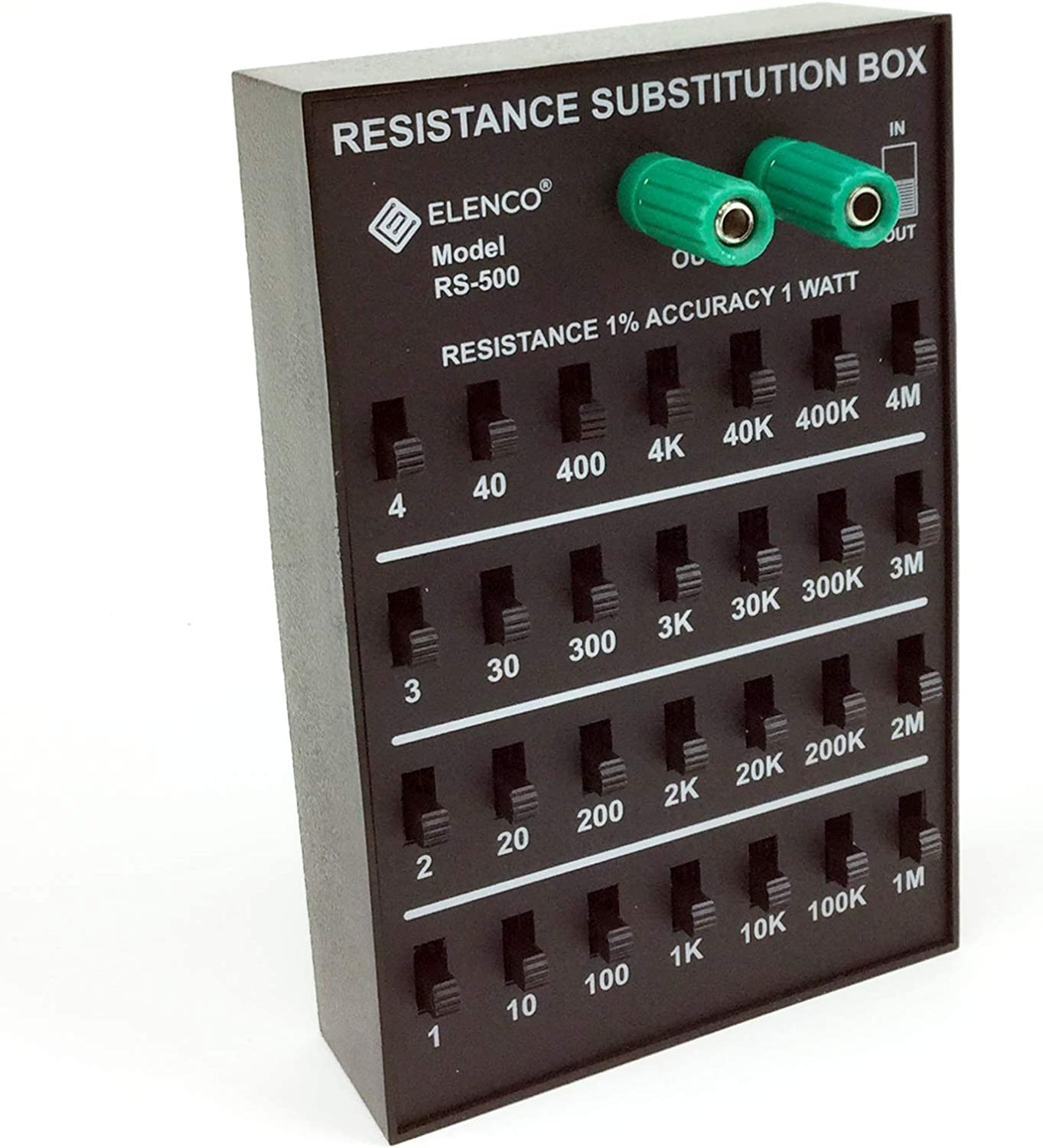 Resistance Substitution Box Resistance Range from 1 Ω -11M Ω