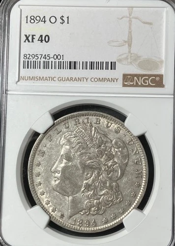 1894 O Morgan Silver Dollar, NGC XF40.