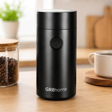 Electric Coffee Bean Spice Herb Grinder Chopper 150W 60g Matte Black UK Plug