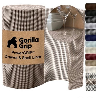 Gorilla Grip Gray Drawer Liner Roll 12 in  wide 120 inches long