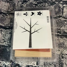 Stampin Up! SEASON OF FRIENDSHIP Stamp Set of 5 Unmounted Wood Stamps