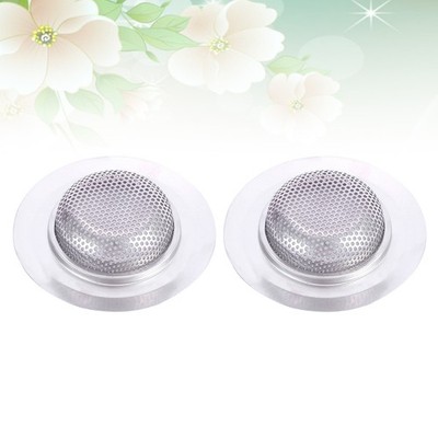 2pcs Wide Rim Kitchen Sink Drain Strainer Stainless Steel Kitchen Sink Strainer