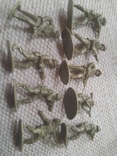 Vintage Airfix Modern Britsh Infantry 1/32 Scale Plastic Toy Soldier X 9 Figures
