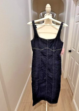Wild Fable Dark Wash Denim Midi Dress – Size Small