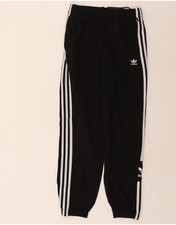 Adidas Womens Graphic Tracksuit Trousers Joggers UK 12 Medium Black BT02