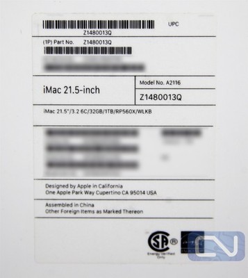 New Apple iMac A2116 21.5