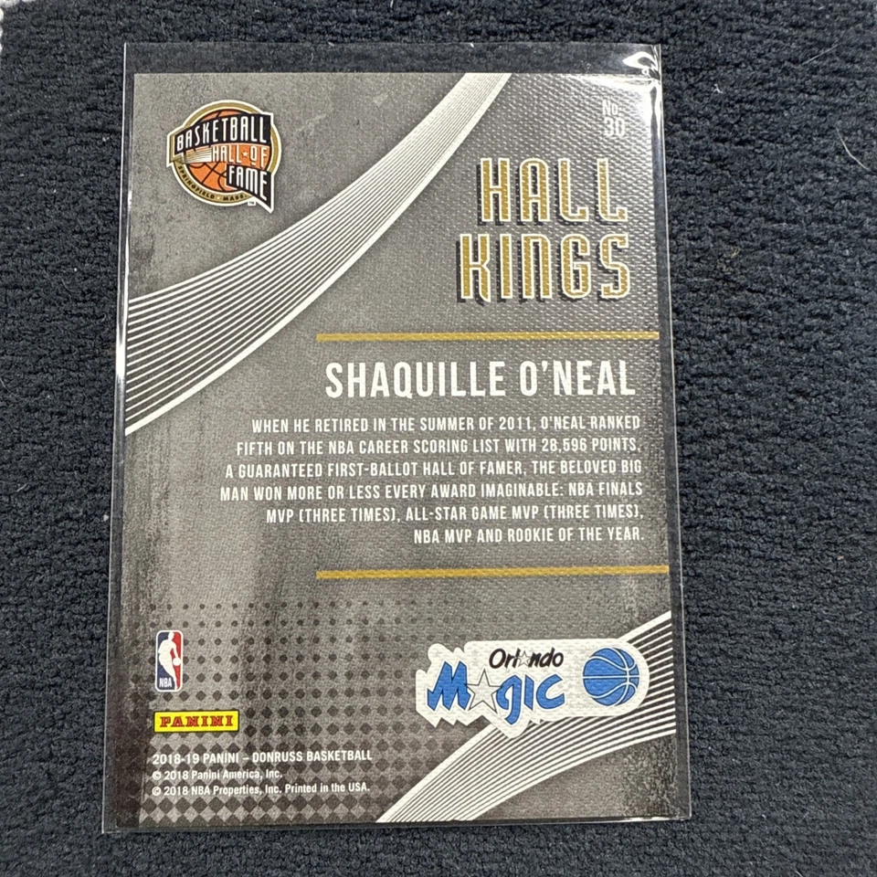 2018-19 Donruss Shaquille O'Neal Hall Kings Press Proof Red /99 #30 - Image 2 of 2