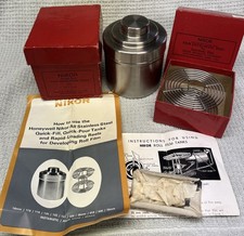 Vtg Lot NOS Nikor 35mm Stainless Steel Film Developing Tank w/ Instamatic Reel