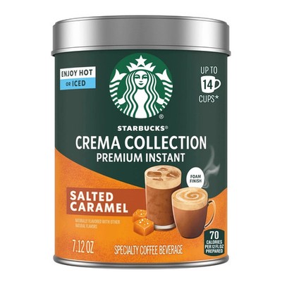Starbucks Crema Collection Premium Instant Salted Caramel Flavored Coffee, 7.12,
