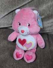 Care Bears Love A Lot Pink Bear 8" Bean Bag Plush Tags Attached Heart Hearts