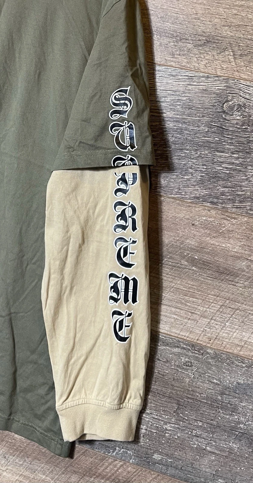 Supreme Felpa con Cappuccio a Strati L S Top Oliva FW22 XXL
