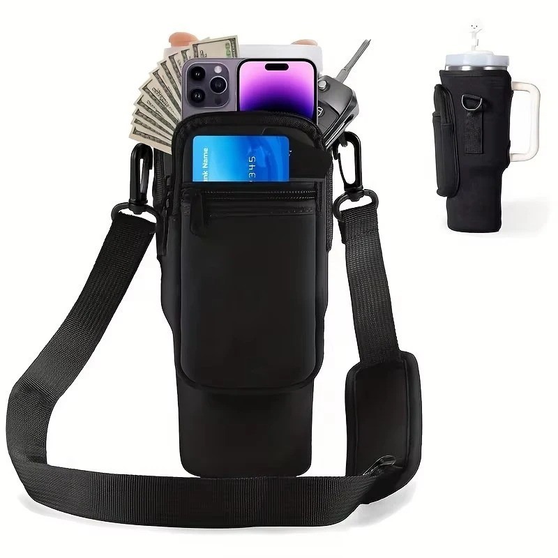 Carrier Bag 40oz Stanley Cup Holder Phone Pocket Strap Case 