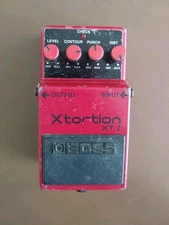Boss Xt-2 Xtortion Distortion Pedal Vintage Silver Label Guitar Bass Effect 