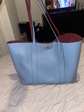 mulberry bayswater blue tote bag