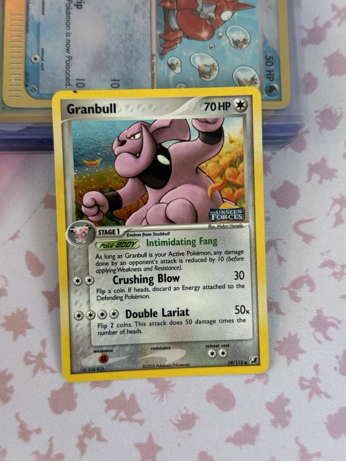 Granbull 39/115 Unseen Forces Reverse Holo STAMPED 2005 Pokémon NM / MINT