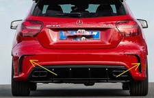 Hecksplitter Splitter Canards Flossen Flaps Heck ABS Glanz für Mercedes A Klasse Hecksplitter Splitter Canards Flossen Flaps Heck ABS Glanz für Mercedes A Klasse