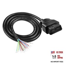 OBD OBD2 Extension Cable Pigtail Wire OBD-II 16 Pin Male Connector Open End