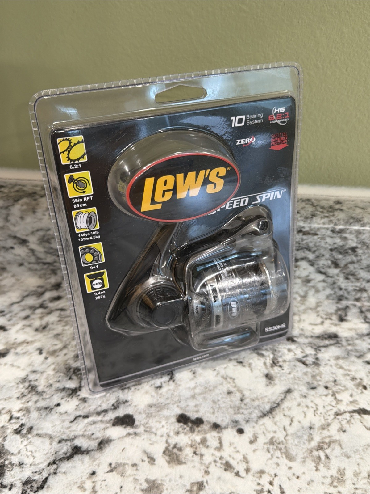 Lew's Speed Spin Spinning Reel SS30HS - 10 Bearing 6.2:1 Gea