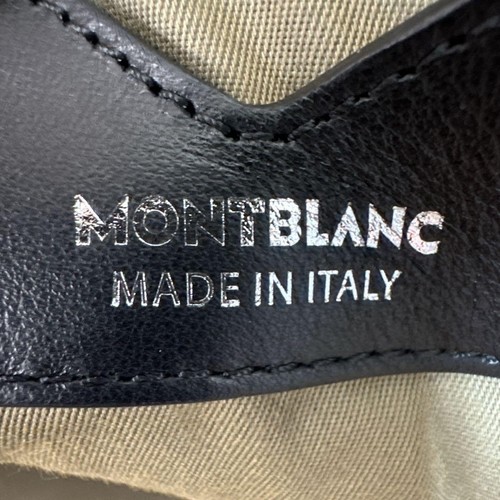 Buen Estado MONTBLANC Maletín Bolso de Negocios A4-Habilitado Cuero Negro - Imagen 8 de 10
