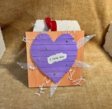 Handmade Love Heart Wooden Board To Hang , Gift