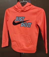 NIKE " Just Do It " Orange Dri-Fit Sweatshirt Hoodie - Child's size 6/M