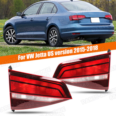 Pair Rear Inner Halogen Tail Light Lamp For VW Jetta SE 2015-2018 W/O Bulbs