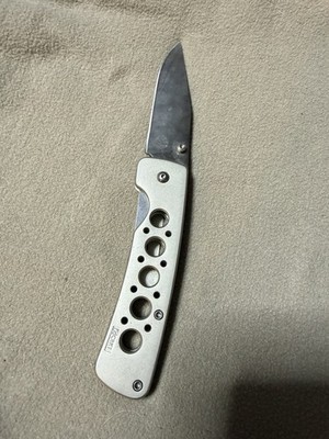 CRKT Silver Stainless Steel Drop Point Manual Pocketknife