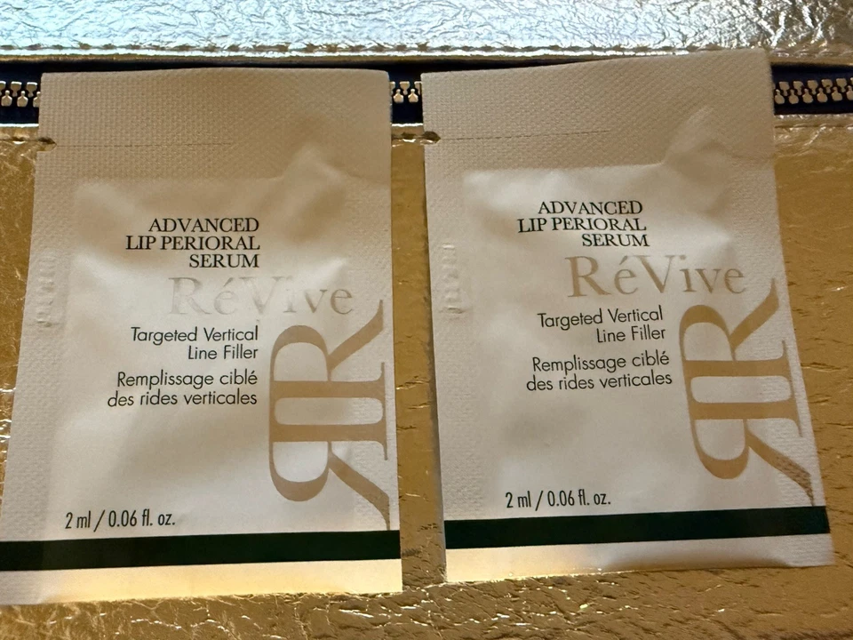 LOT OF 2- RE’VIVE INTENSITÉ VOLUMIZING LIP SERUM SAMPLES + Make Up BAG! - Image 2 of 3