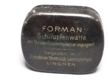 Blechdose Forman Schnupfenwatte Dresdener Chemisch Laboratorium Lindner ca. 1920