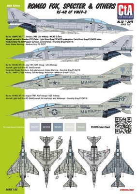 1:32 Decal ''Romeo Fox, Specter & Others'' (RF-4B Phantom) - 3 Markings - CtA 012
