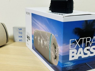 Sony SRS-XB43 EXTRA BASS Bluetooth Speaker IP67 Taupe Beige Box AC