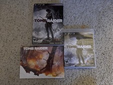 PS3 Tomb Raider Collectors Edition Boxed Set w Artbook CIB Tested