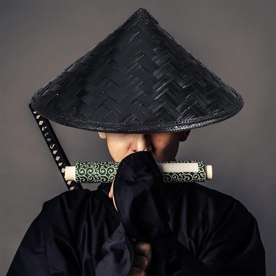 Hat Samurai Straw Ninja Chinese Cosplay Japanese Rice Asian Bamboo Conical Hats