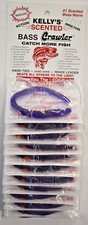 Kelly's® Weedless Bass Crawler Purple Wild Grape12PK Scented Two Hook Pre-Rigged