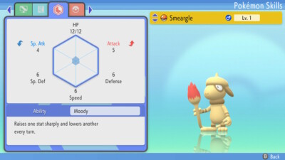Pokemon Brilliant Diamond Shining Pearl BDSP - Shiny 6IV Smeargle