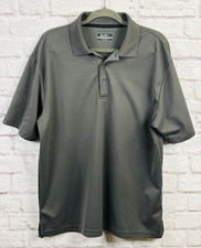 Ben Hogan Mens Performance Golf Polo Shirt SIZE XL Gray Solid Short Sleeve Grey