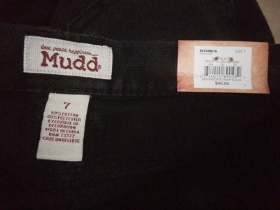 Mudd Distressed Destructed Black Crop 