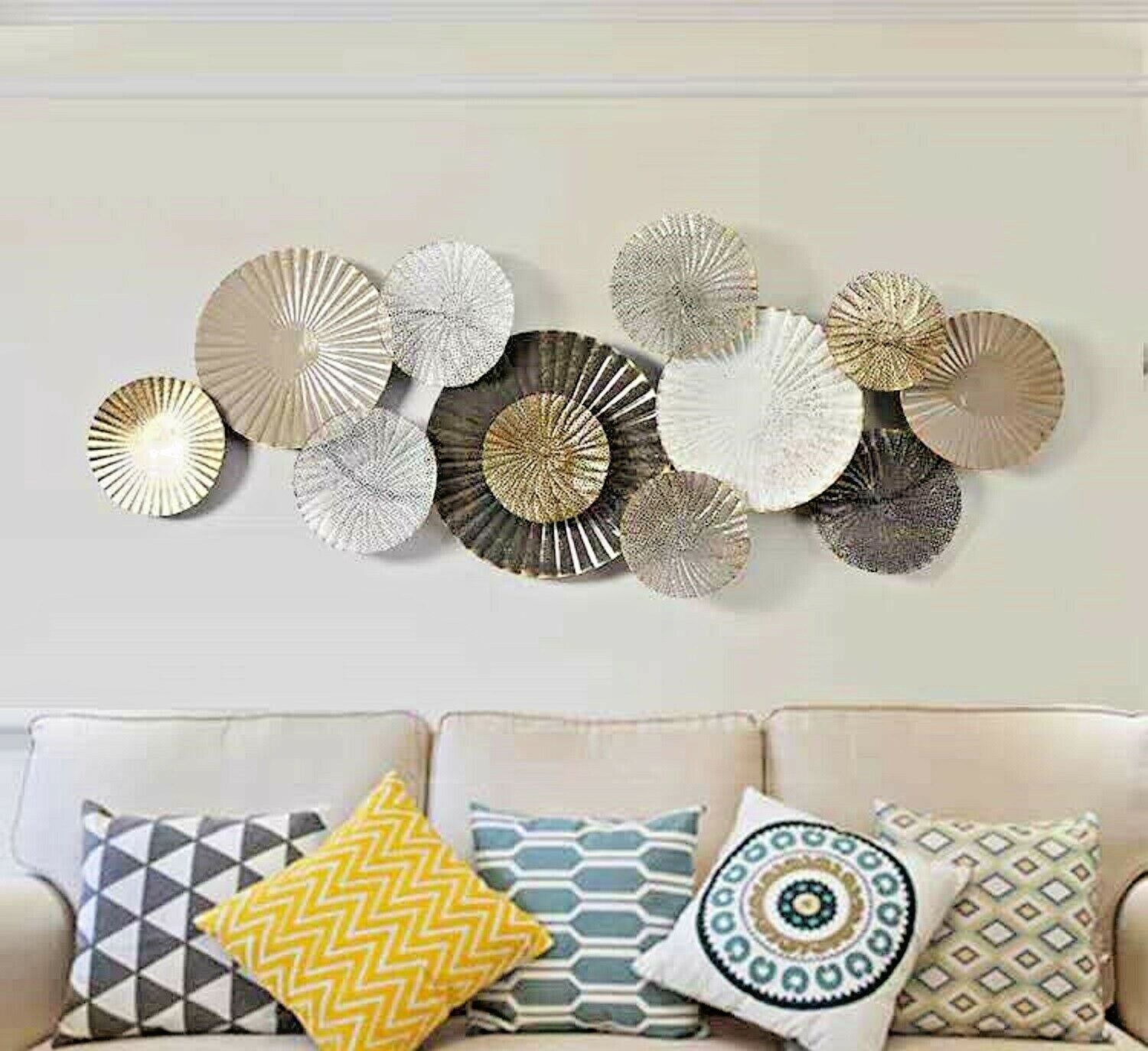 149cm Metal Wall Art Rings Hanging Sculpture Home Decor Huge Wall Decor