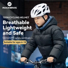 ROCKBROS Bike Helmet for Kids w/Detachable Magnetic Goggles Adjustable Age 8-14+