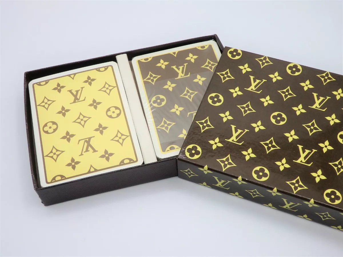 LOUIS VUITTON vintage Playing Cards Trump 2 Decks Original Box Monogram  Rare JPN