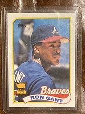 1989 Topps RON GANT Atlanta Braves #296 Error Card