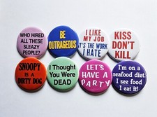 Vintage Reproduction Pinback Buttons Magnets Bottle Openers. Set 31